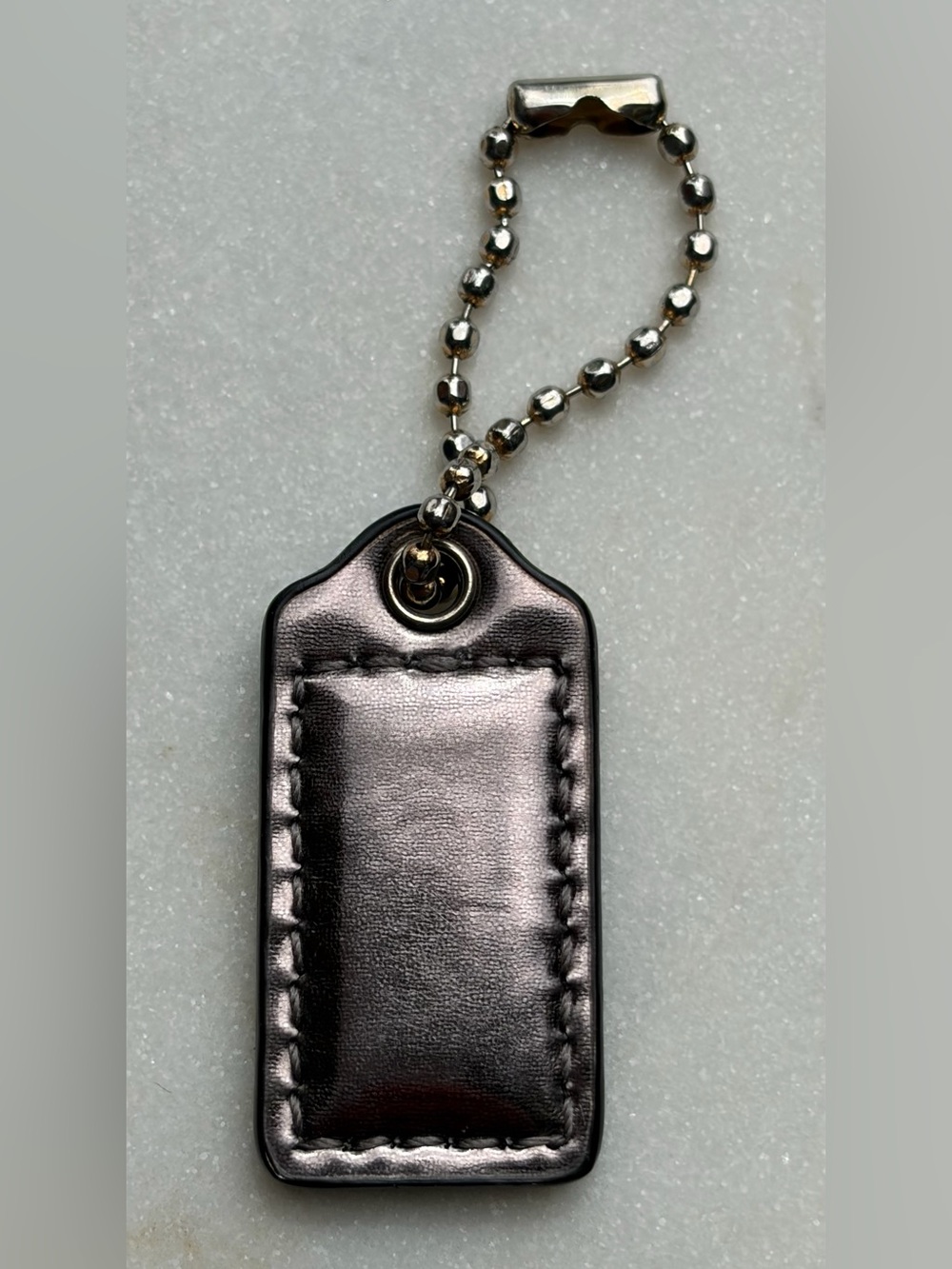 Coach Hangtag Chrome Metallic Silver Nickel Replacement - Picture 3 of 3